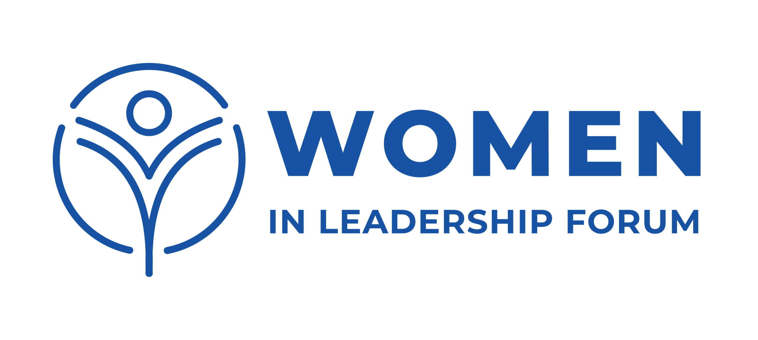 Women in Leadership Forum logo featuring a stylized female figure enclosed in a circular emblem, symbolizing inclusive leadership and empowerment.